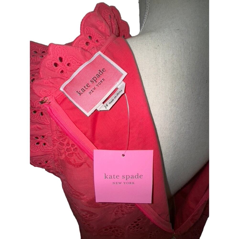 NWT!! Kate Spade Butterflies Dress, Summer, Eyelet Butterflies, Reg Price 348.00 - Picture 6 of 14